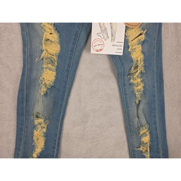 NWT VIP "Destructed Collection" Sculpting Stretch Distressed Jeans Size 00 - Picture 4 of 12